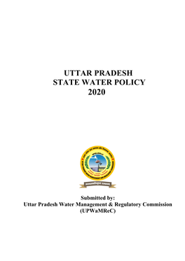 Uttar Pradesh State Water Policy 2020