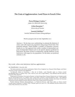 The Costs of Agglomeration: Land Prices in French Cities
