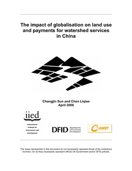 The Impact of Globalisation on Land Use and Payments for Watershed Services in China