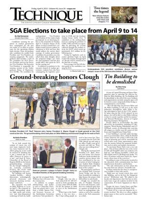 SGA Elections to Take Place from April 9 to 14