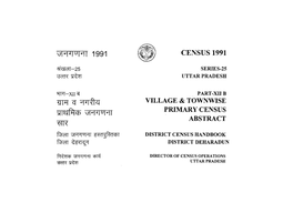 District Census Handbook District, Deharadun, Part XII-B, Series-25