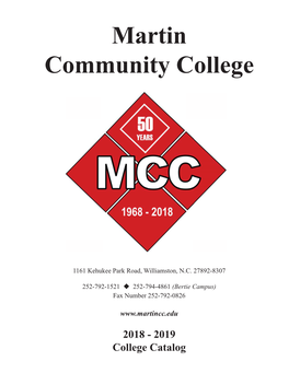 College Catalog 2018-2019