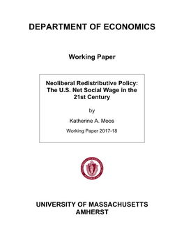 The U.S. Net Social Wage in the 21St Century
