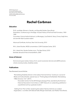 Rachel Corbman