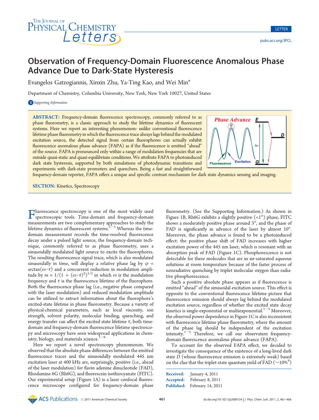 Observation of Frequency-Domain Fluorescence Anomalous Phase