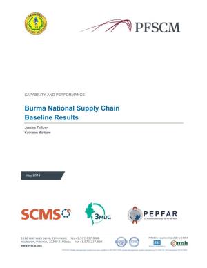 Burma National Supply Chain Baseline Results