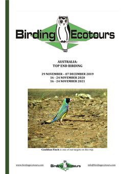 Australia: Top End Birding
