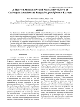 A Study on Antioxidative and Antioxidative Effects of Codonopsis Lanceolate and Platycodon Grandiflourum Extracts