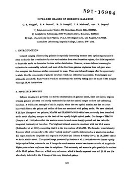INFRARED IMAGES of MERGING GALAXIES G. 5. Wright', P. A