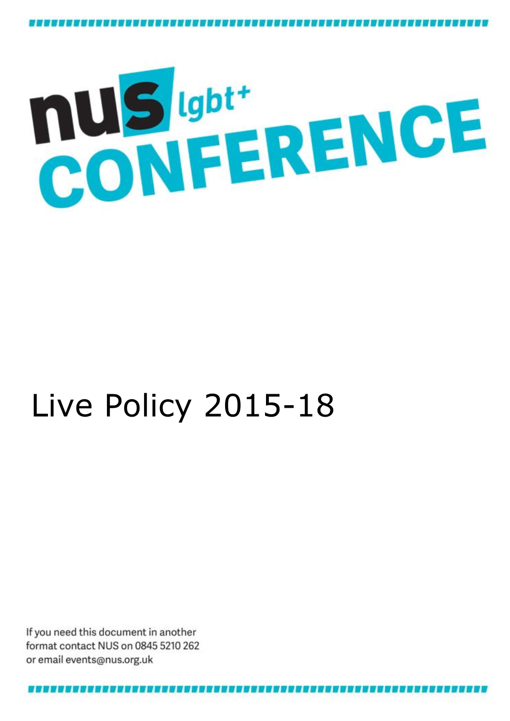 Live Policy 2015-18