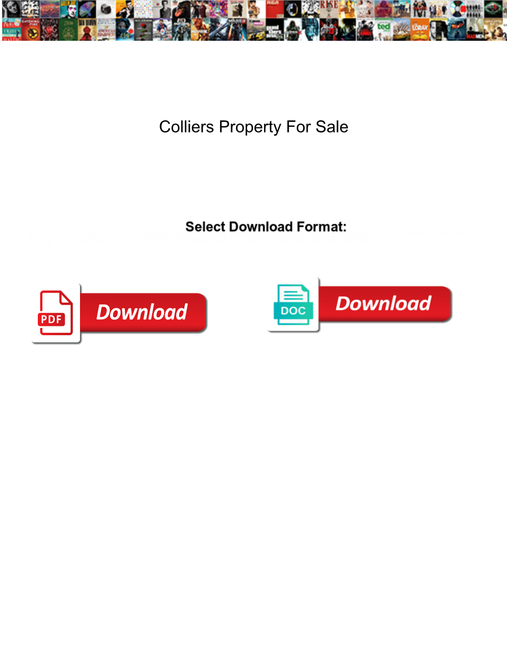 Colliers Property for Sale