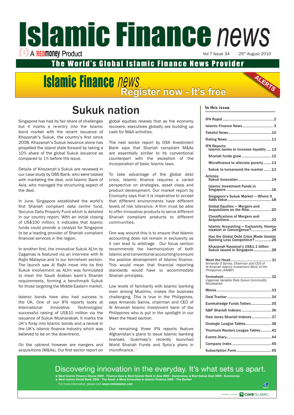 Sukuk Nation in This Issue Singapore Has Had Its Fair Share of Challenges Global Equities Reveals That As the Economy IFN Rapid