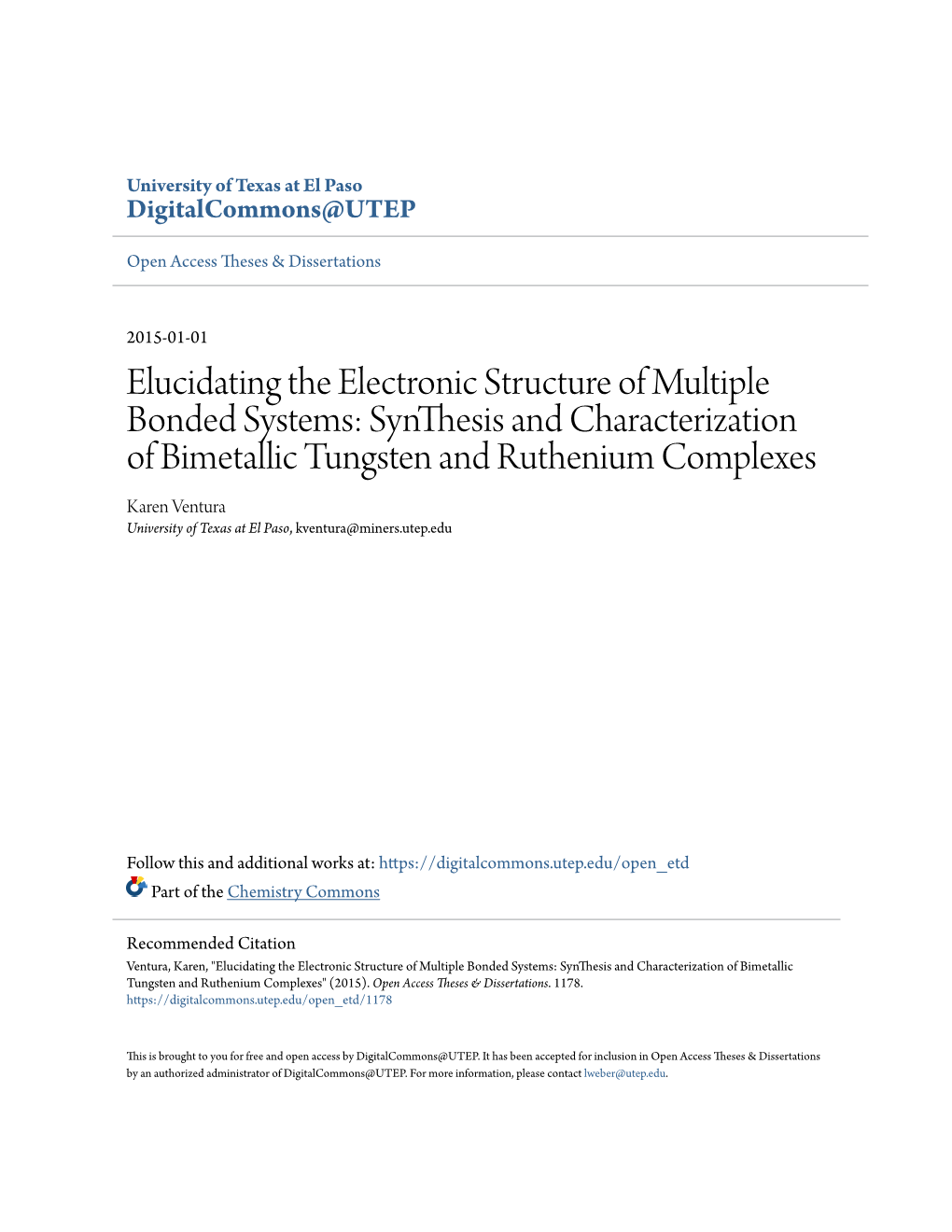 Elucidating the Electronic Structure of Multiple Bonded Systems