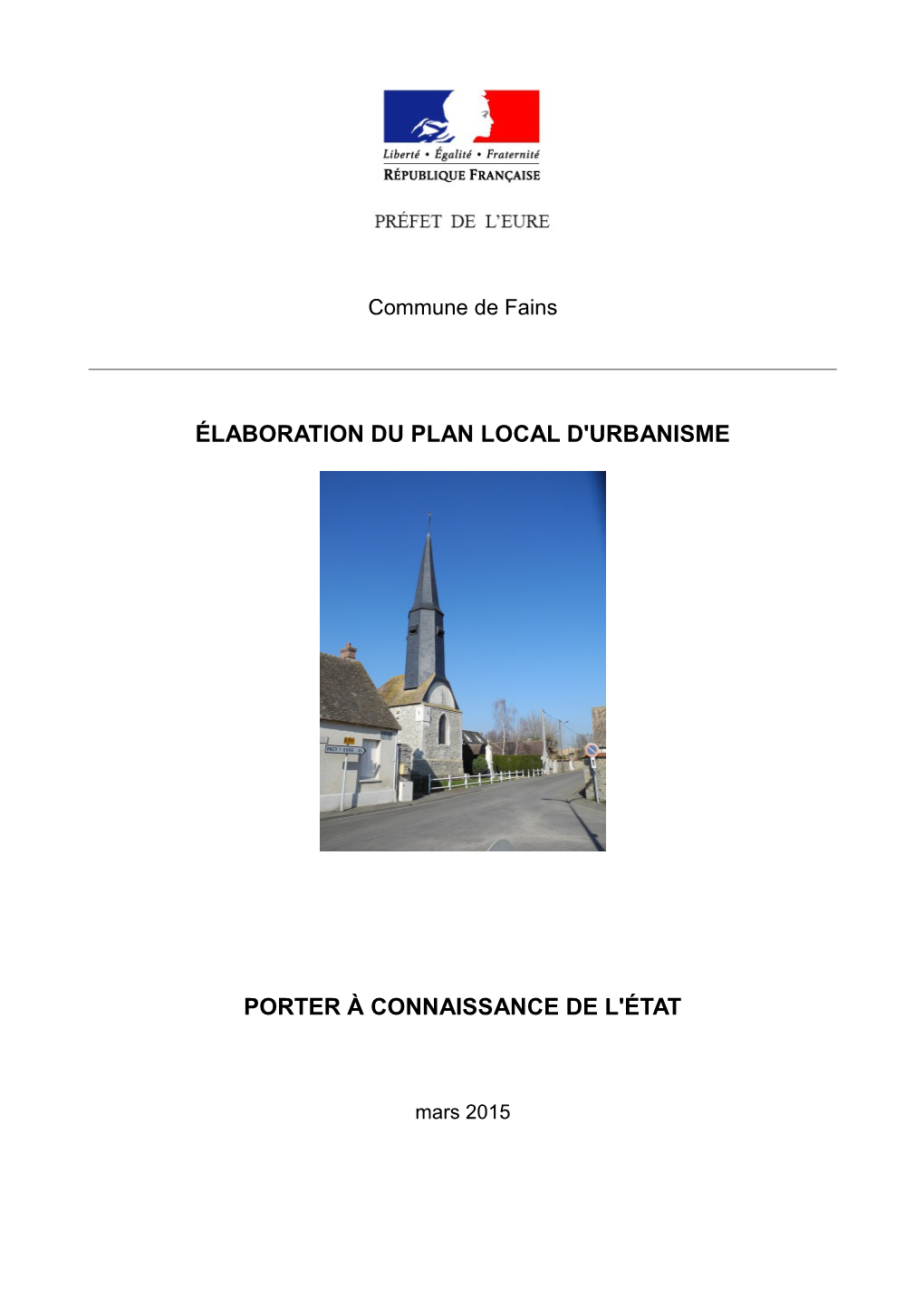 Élaboration Du Plan Local D'urbanisme Porter À