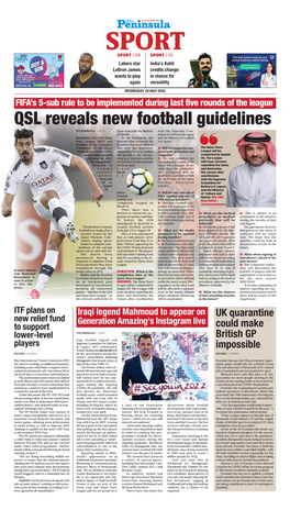 QSL Reveals New Football Guidelines