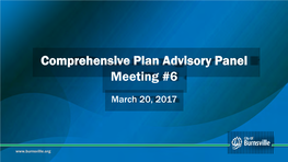 Comprehensive Plan Advisory Panel Meeting #6