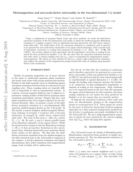 Metamagnetism and Zero-Scale-Factor Universality in the Two-Dimensional J-Q Model