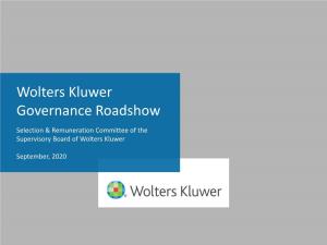 Wolters Kluwer Governance Roadshow