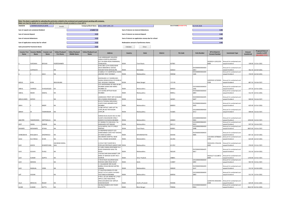 Form IEPF-2-2013-2014