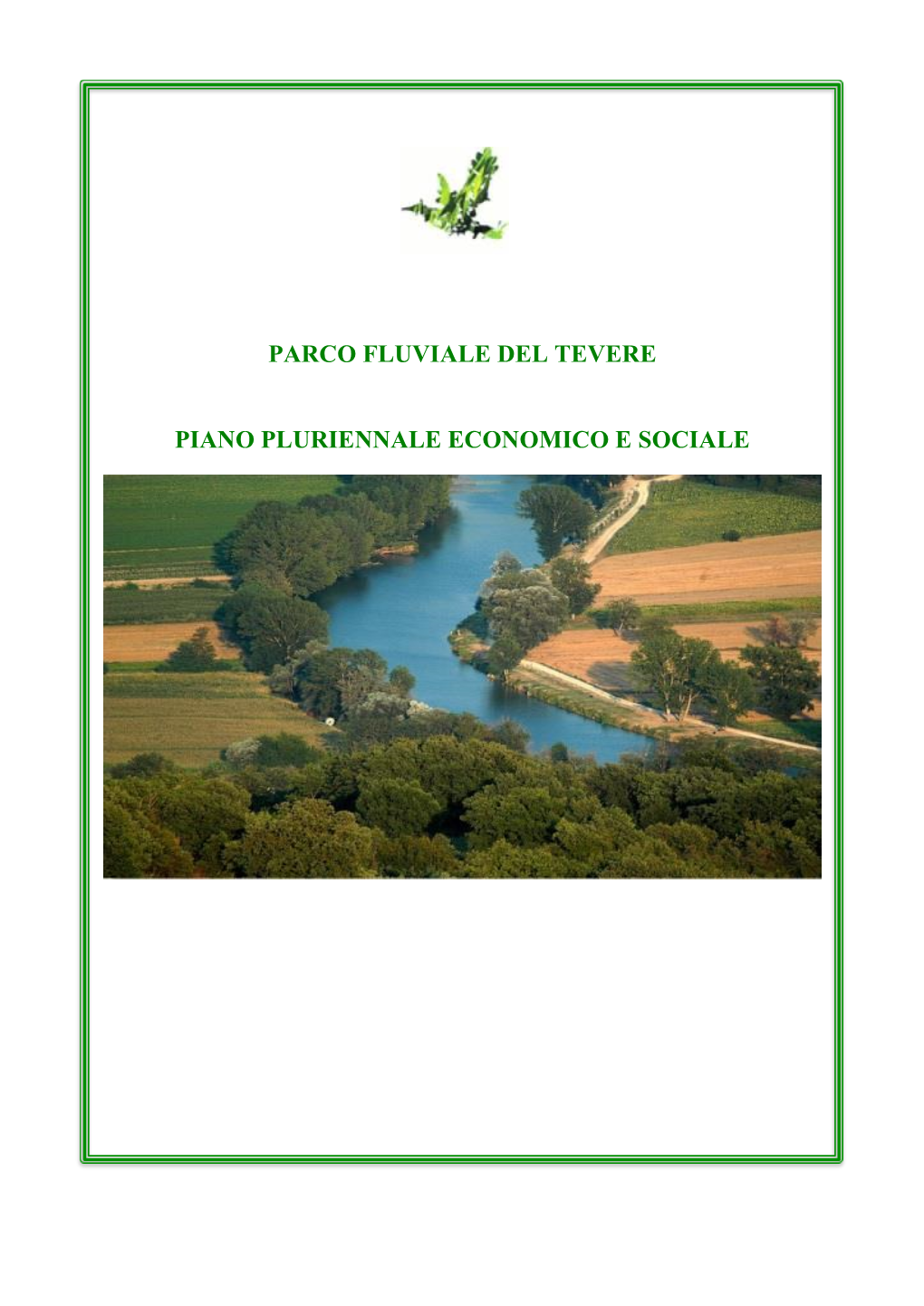 Parco Fluviale Del Tevere Piano Pluriennale Economico E Sociale