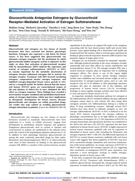 Mediated Activation of Estrogen Sulfotransferase