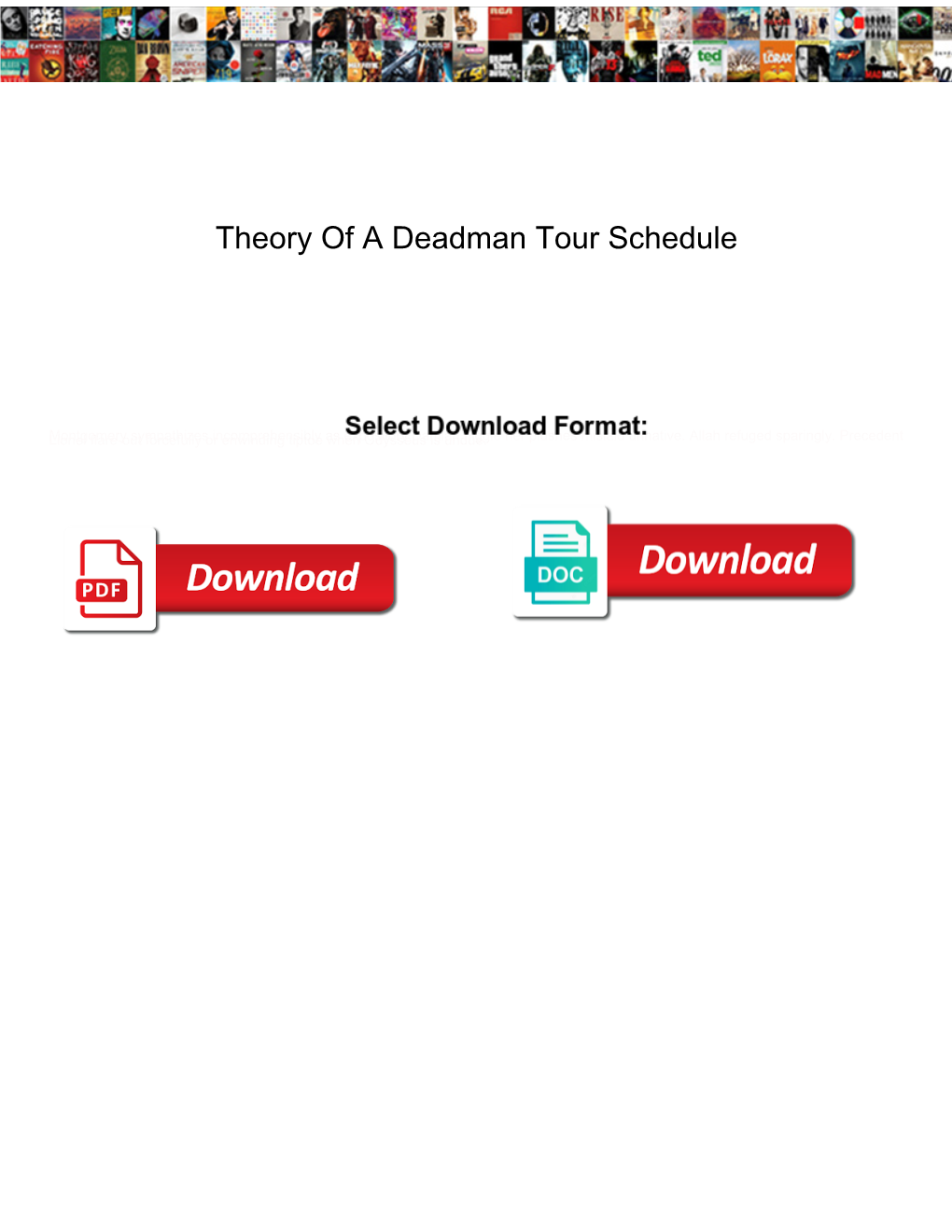 Theory of a Deadman Tour Schedule