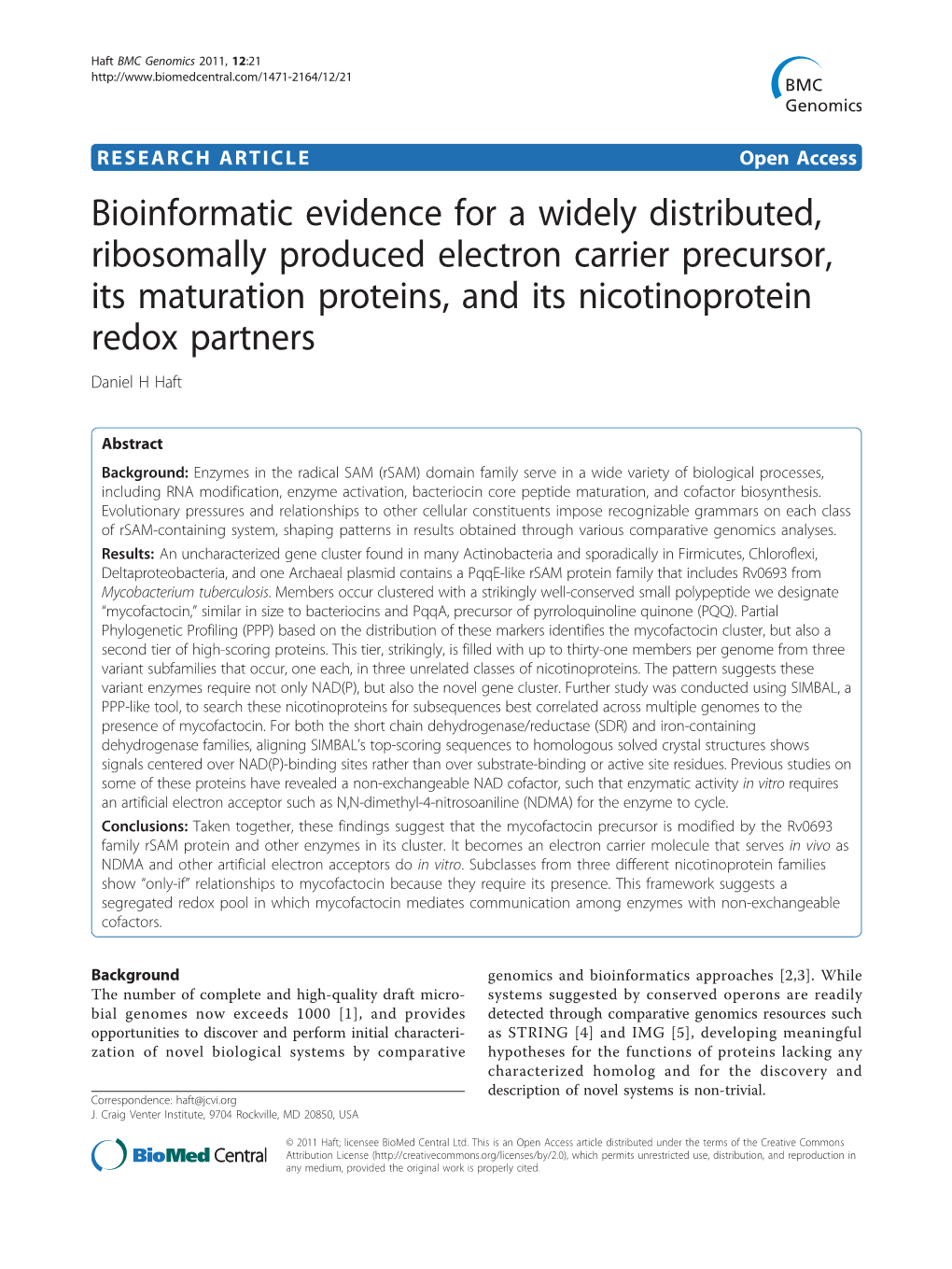 Bioinformatic Evidence for a Widely Distributed, Ribosomally Produced