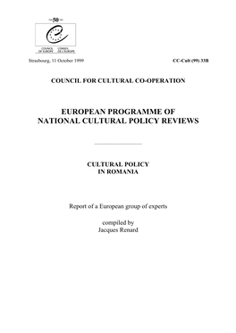 European Programme of National Cultural Policy Reviews