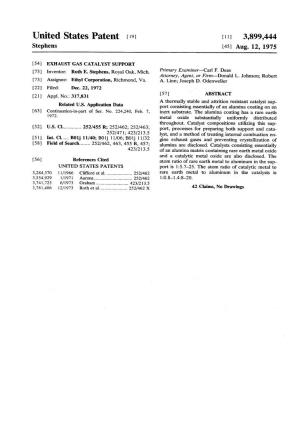 United States Patent (19) (11) 3,899,444 Stephens (45) Aug