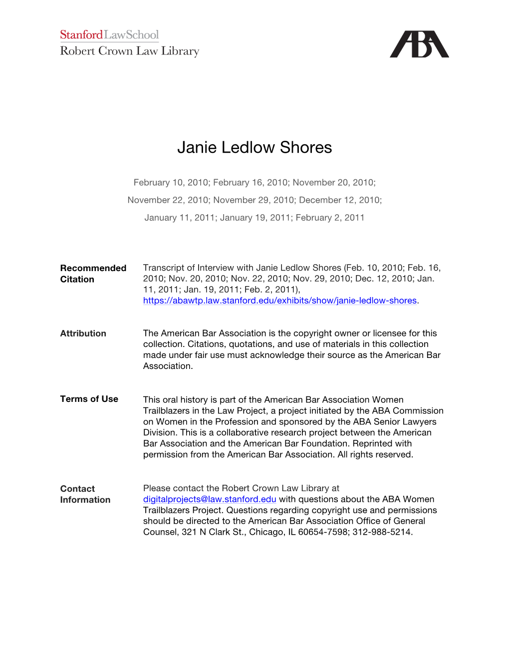 Janie Ledlow Shores