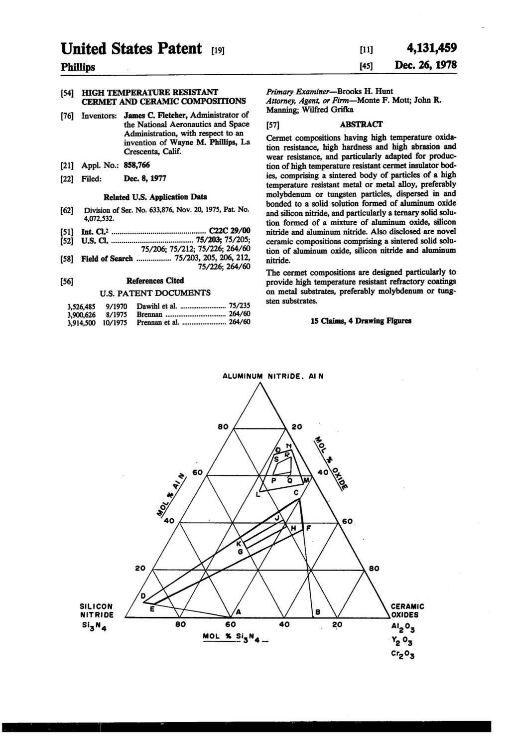 High Temperature Resistant Cermet and Ceramic Compositions