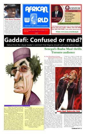 Baaba Maal Thrills Toronto Audience