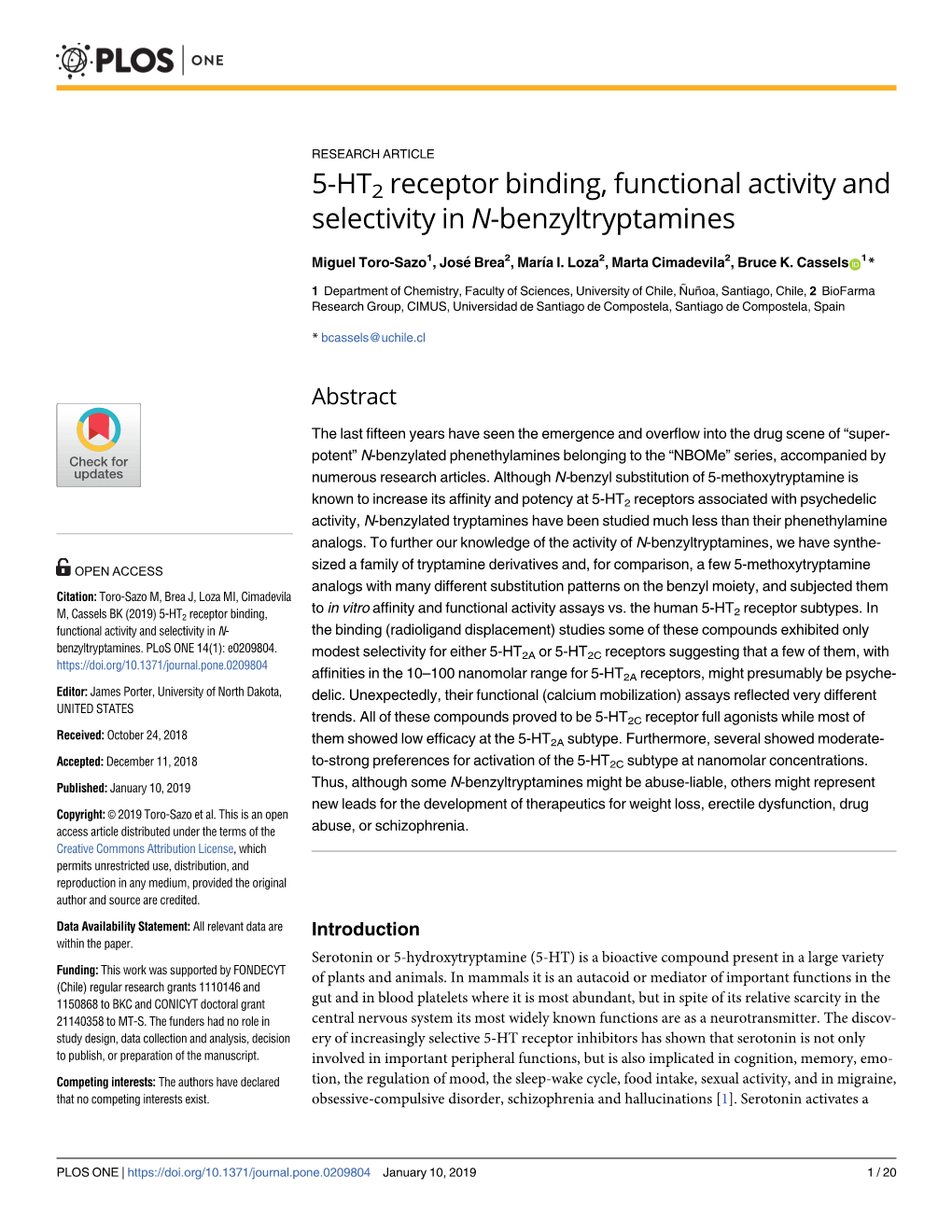 5-HT2 Receptor Binding, Functional Activity and Selectivity in N-Benzyltryptamines