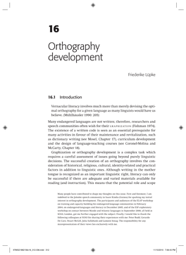 16 Orthography Development