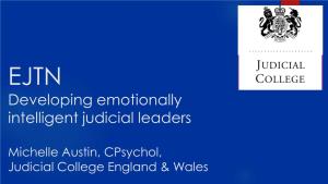 Developing Emotionally Intelligent Judicial Leaders