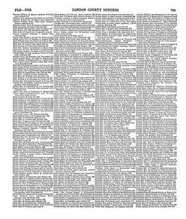 LONDON COUNTY SUBURBS 708 Fletcher William, 25 Spencer Gardens, Well Hall Fluck Misses, 78 Union Gro