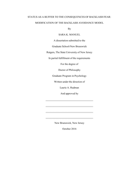 Modification of the Backlash Avoidance Model