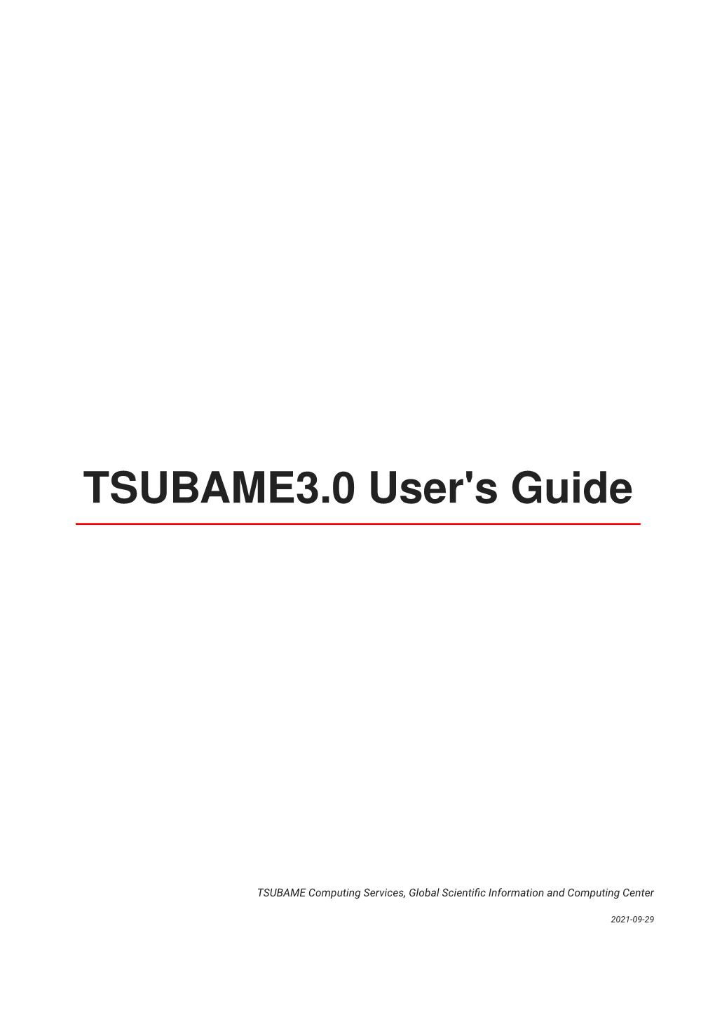 TSUBAME3.0 User's Guide