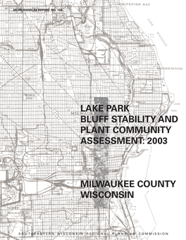 Lake Park Bluff Stability and Plant Community Assessment: 2003