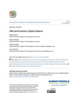 SIM Card Forensics: Digital Evidence