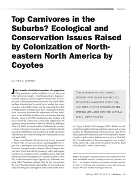 Top Carnivores in the Suburbs? Ecological And