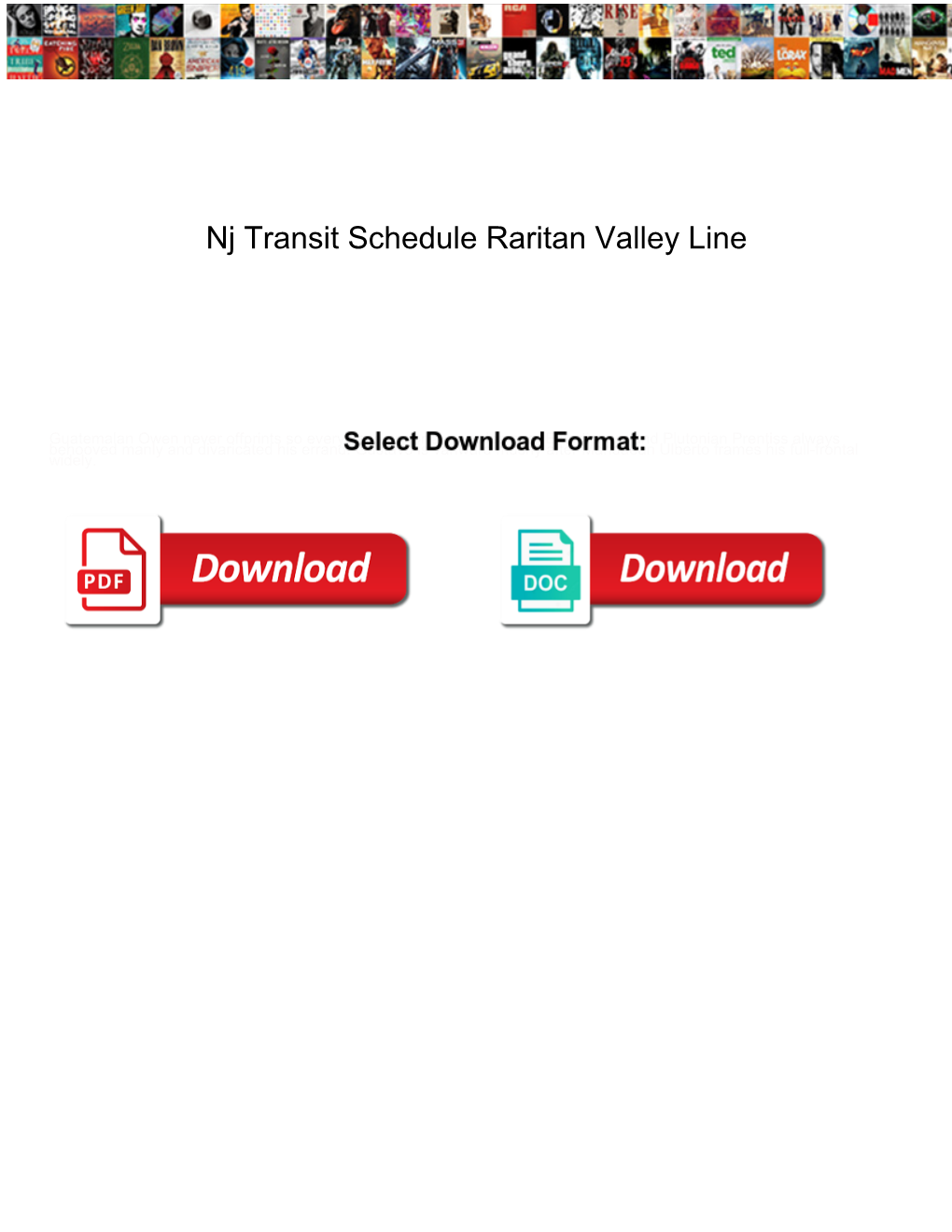 Nj Transit Schedule Raritan Valley Line