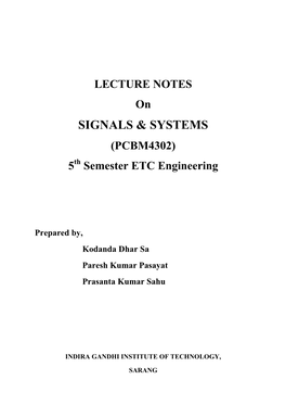 Signals & Systems