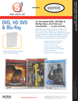 DVD, HD DVD & Blu-Ray