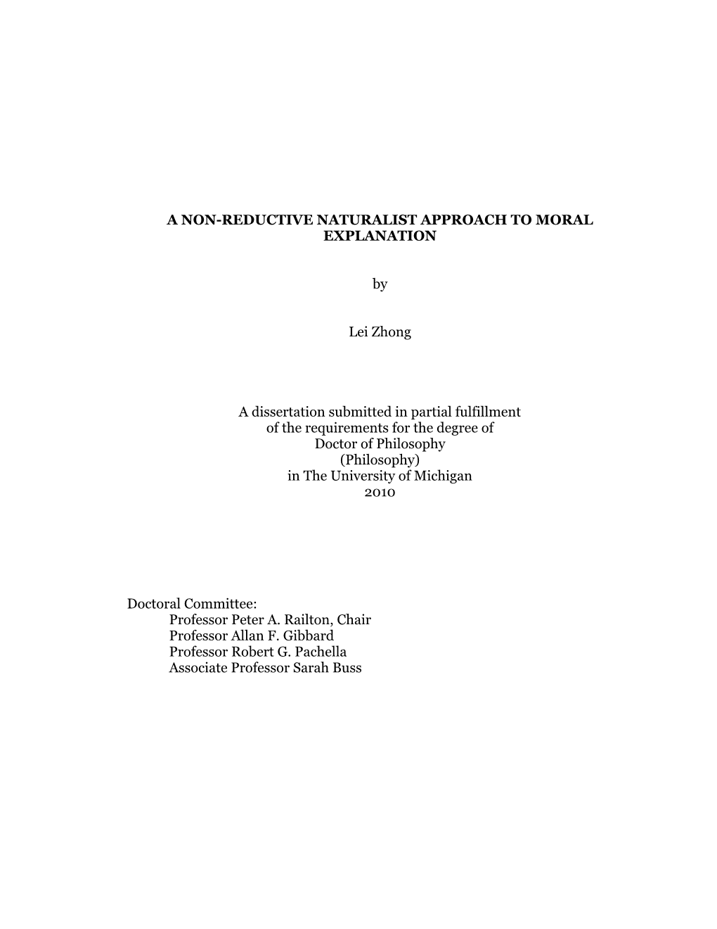 A Non-Reductive Naturalist Approach to Moral Explanation