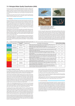 7.9 Biological Water Quality Classification (2000)