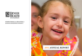 2016 Annual Report Letter from the Board Chair Contributions $5,606,596