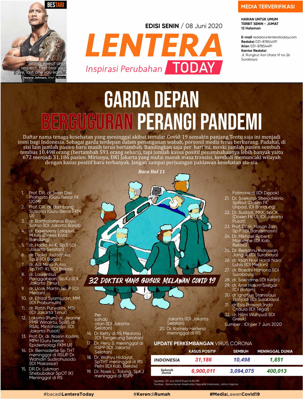 Garda Depan Berguguranperangi Pandemi