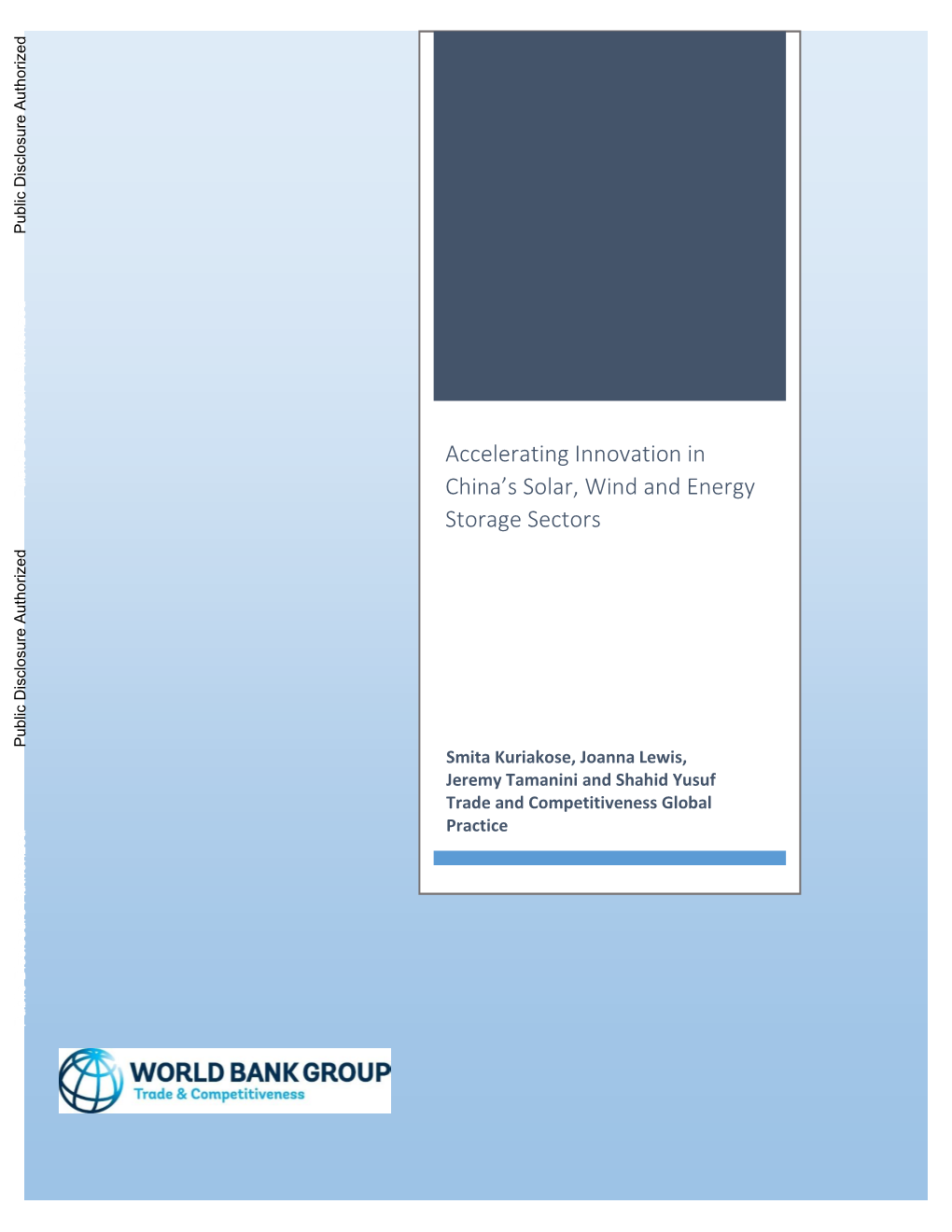 Accelerating Innovation in China's Solar, Wind and Energy Storage