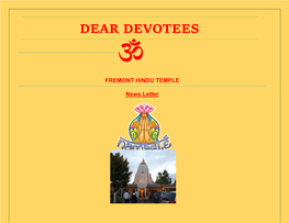 Dear Devotees